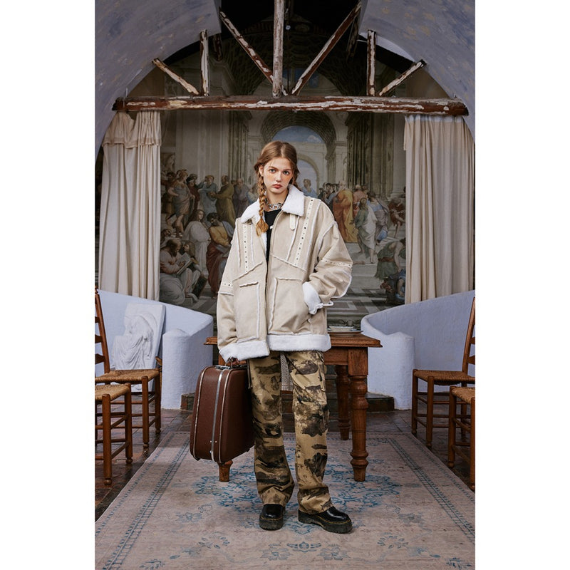 Unisex Coat Lamb Suede