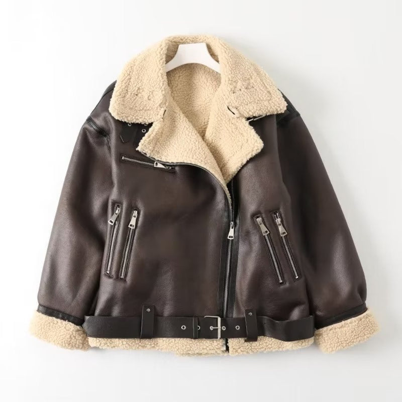 Women Cotton Coat Loose Warm Velvet Padded Thickened