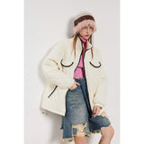 Unisex Coat Rhombus Plaid Cotton-Padded Coat Winter Coat
