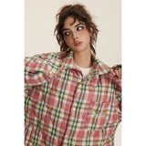 Unisex Coat Plaid Coat Cotton-Padded Jacket