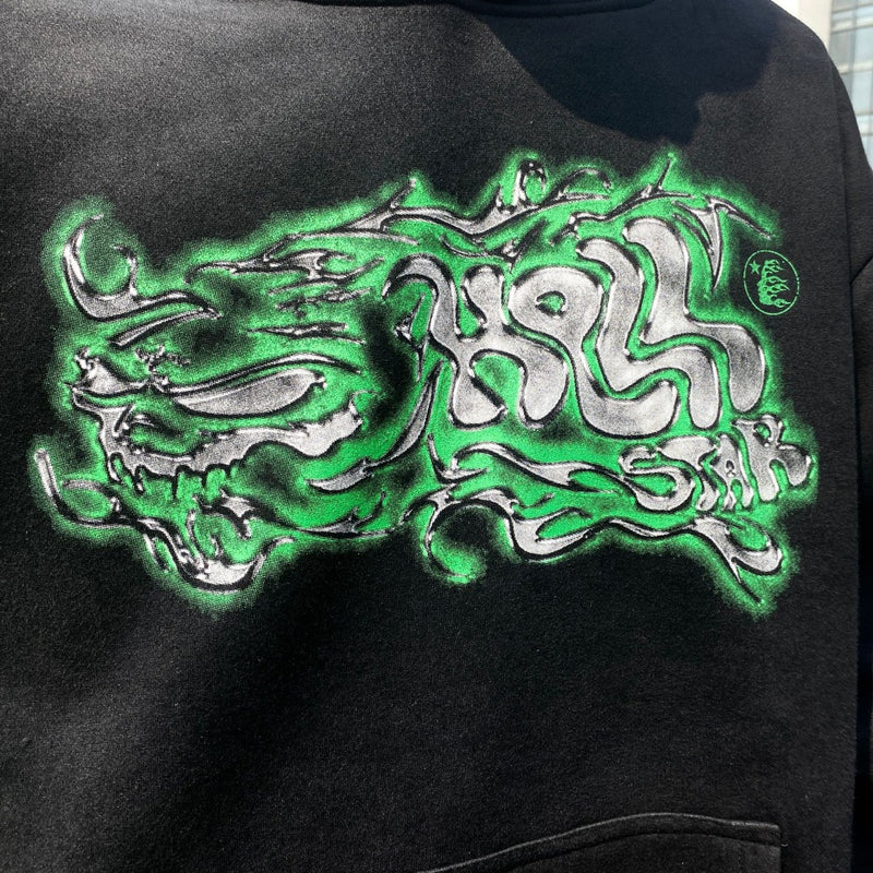 HS Hoodie Graffiti Creative Printing Hip Hop