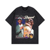 Men T-Shirt Retro Heavy NBA Star Print
