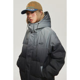 Unisex Coat University Style Gradient Color Cotton