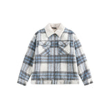 Unisex Coat Men and Women Loose Retro Plaid Winter