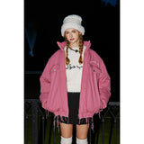 Unisex Coat Butterfly Embroidered Cotton Jacket Stand Collar Coat