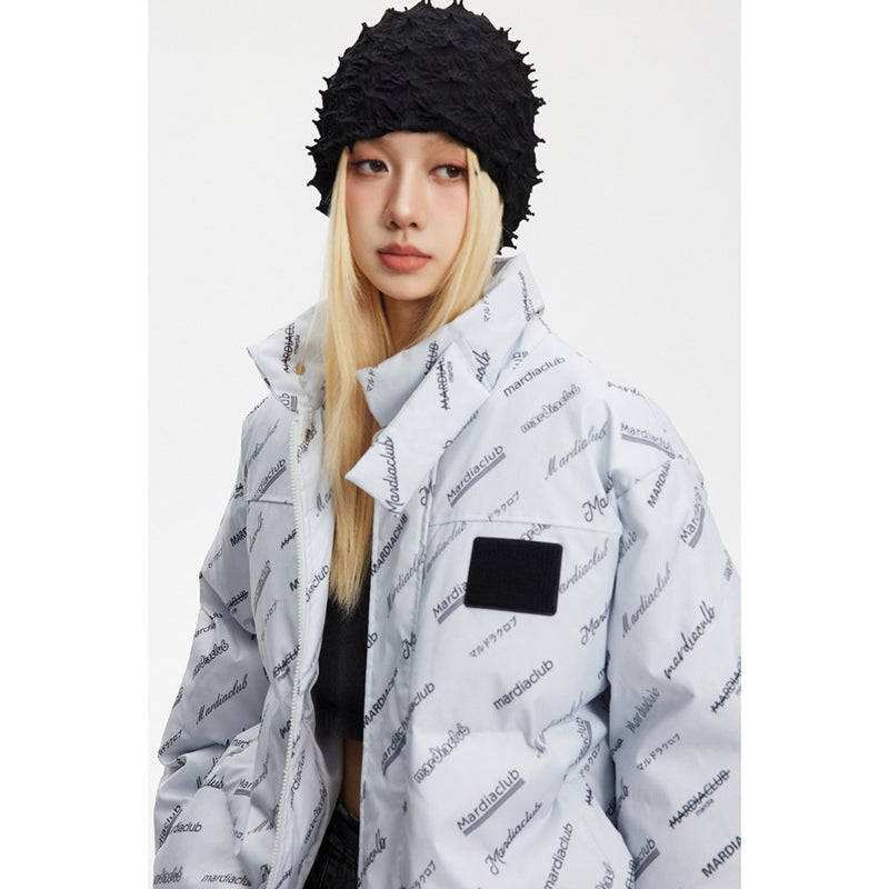 Unisex Coat Loose Thick Stand-up Collar Cotton-Padded Coat Winter Coat
