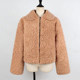 Women Fur Jacket Lamb Plush Coat