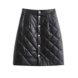 Women Cotton Coat PU Leather Jacket Stand Collar Cardigan Fashion