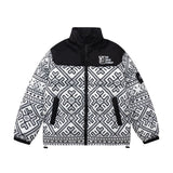 Unisex Coat Patchwork Easy Matching Winter Cotton-Padded Coat