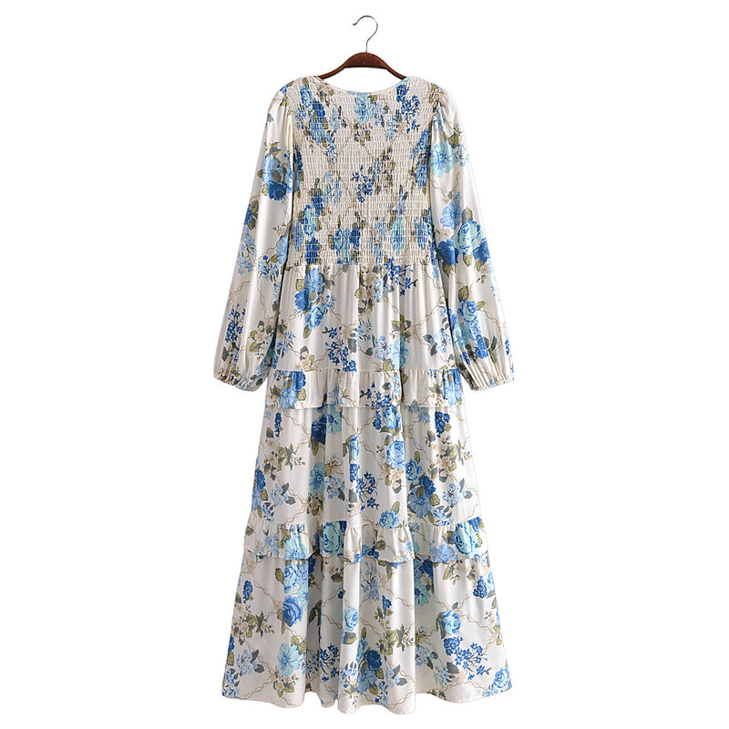 Women Dresses Pastoral Floral Dress Elegant Graceful