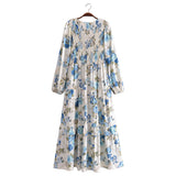 Women Dresses Pastoral Floral Dress Elegant Graceful