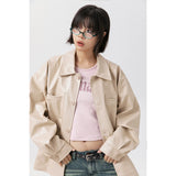 Unisex Pu Jacket Couple Loose Motorcycle Jacket