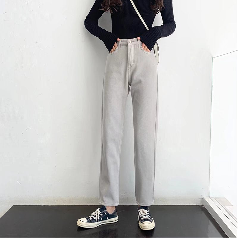Women Jeans Fleece-lined Slimming and Warm