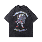Men T-Shirt Retro Cartoon Half Sleeve