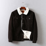 Women Cotton Coat Corduroy Fleece Jacket Casual