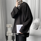 Men T Shirt Waffle Loose Bottoming Shirt