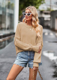 Women Pullover Sweater Fashion Loose Sweater