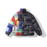 Men Coat Thickened Cotton Coat Serpentine Stand Collar