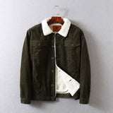 Women Cotton Coat Corduroy Fleece Jacket Casual
