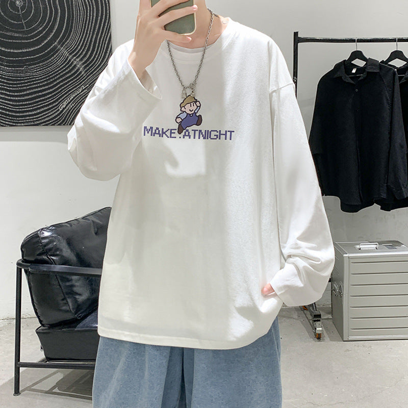 Men T Shirt Printed All-Matching Loose Casual