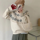 Women Pullover Sweater Soft Loose Knit