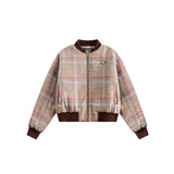 Unisex Coat University Style Coat Elegant Plaid