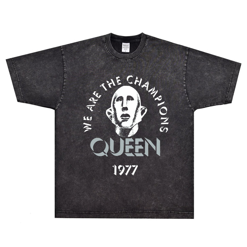 Rock Star T Shirt Queen We Are The Champions T-shirt Rock Band American Style Loose Vintage Short Sleeve