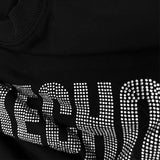 Men Long Sleeve T-Shirt Hot Drilling Loose Casual