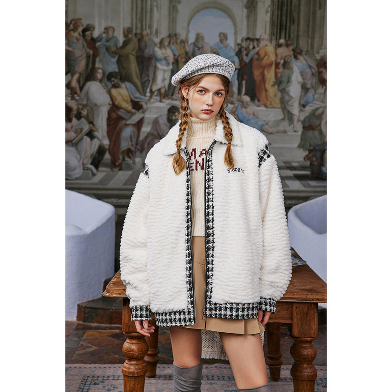 Unisex Coat Plush Padded Jacket Cotton Padded Coat Warm