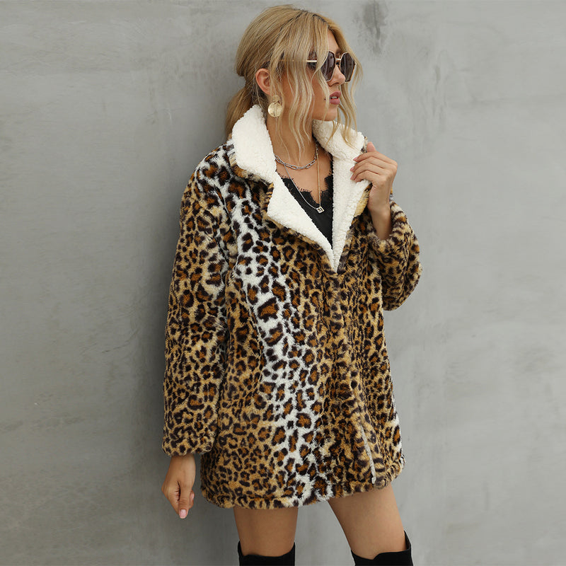 Women Fur Jacket Plush Fur Coat