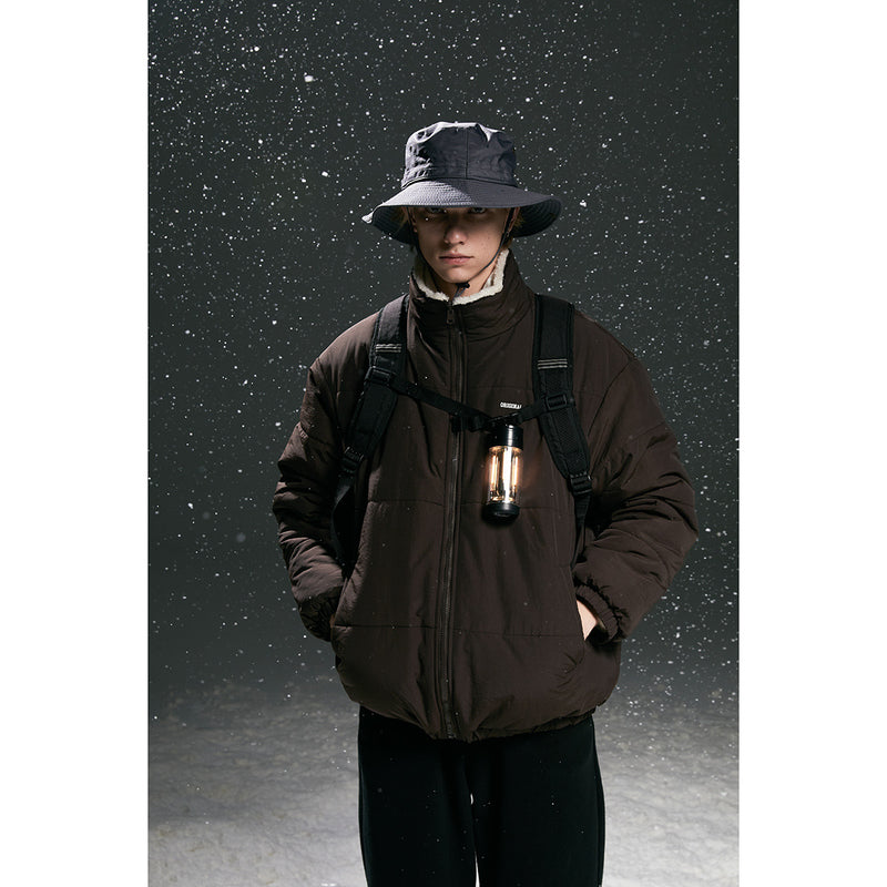 Unisex Coat Retro Loose Winter Cotton Dress Coat for Men
