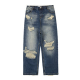 Men Jeans Ripped Leisure Loose All-Match
