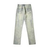 Men Jeans Cross Asterism Printed Loose Retro Casual