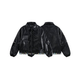 Unisex Coat PU Leather Coat Cotton Jacket