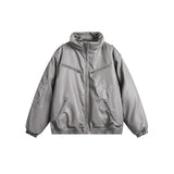 Unisex Coat PU Leather Cotton-Padded Jacket