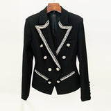 Women Haute Couture Co-Ords Diamond Beaded Slim Fit Suit