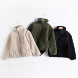 Women Cotton Coat Windproof Faux Cashmere Cardigan Coat for Children
