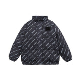 Unisex Coat Loose Thick Stand-up Collar Cotton-Padded Coat Winter Coat