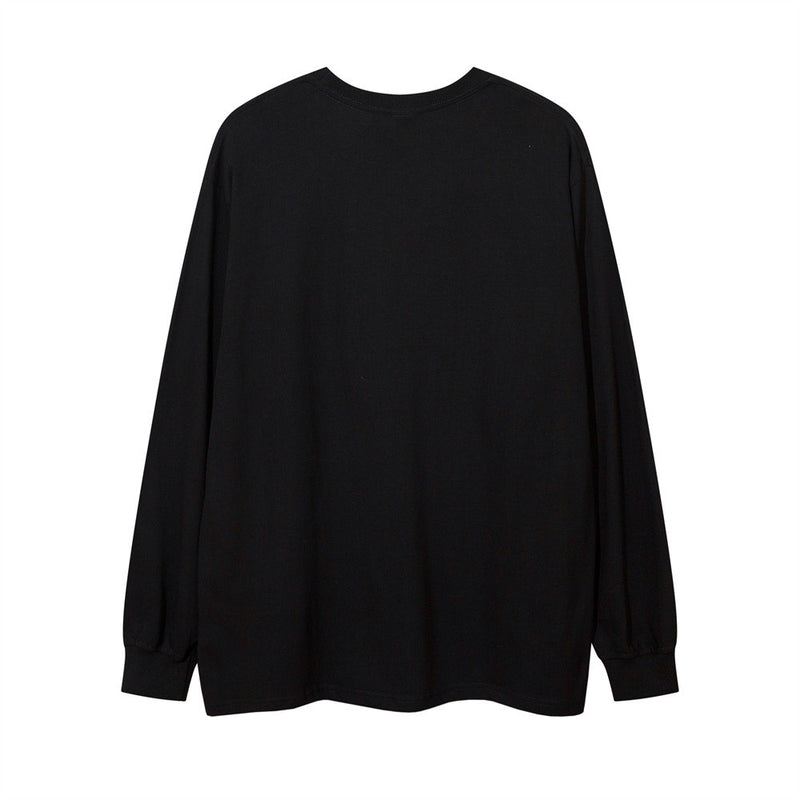 Men Long Sleeve T-Shirt Heart-Shaped Spider Web Printed Loose