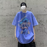 Men T Shirt Summer Distressed Heavy