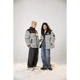 Unisex Coat Patchwork Easy Matching Winter Cotton-Padded Coat