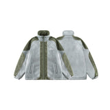 Unisex Coat Stitching Lambswool Winter Coat Warm