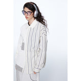 Unisex Shirt Vintage Stripe Stitching Long Sleeve