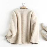 Women Cotton Coat Idle Style Loose Zip