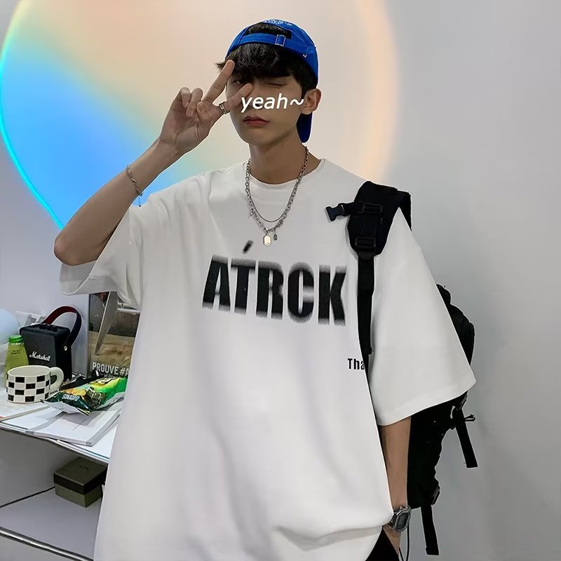 Men T Shirt Oversize Vintage Cotton