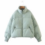 Women Cotton Coat Casual Simple Pure Color All-Matching Loose