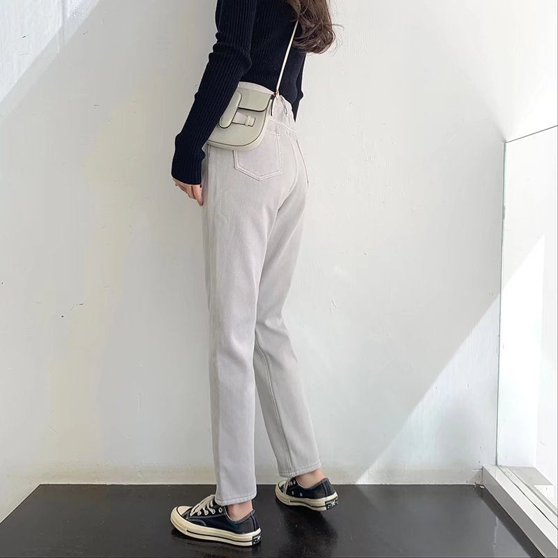 Women Jeans Fleece-lined Slimming and Warm