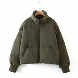 Women Cotton Coat Casual Simple Pure Color All-Matching Loose