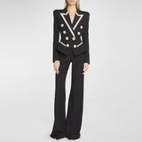 Women Haute Couture Co-Ords Diamond Beaded Slim Fit Suit
