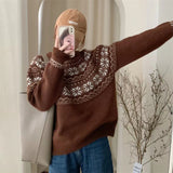 Women Pullover Sweater Soft Loose Knit